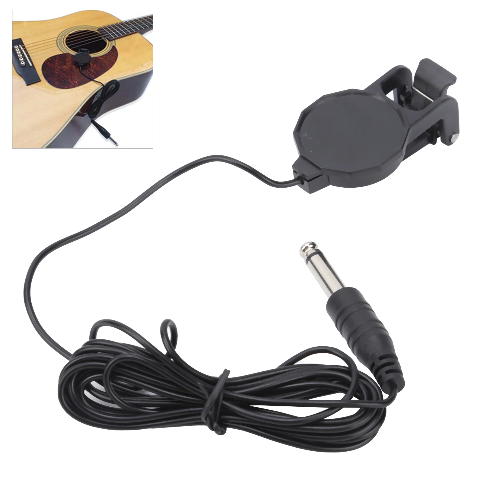 كليب على لاقط ميكروفون بيزو للكمان الصوتية الغيتار الشعبي القيثارة آلة موسيقية الملحقات ABS المعادن