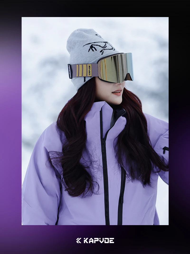 KAPVOE Neue Outdoor Photochrome Ski Brille Magnetische Anti-fog-Ski Brille Winter Sport Skifahren Snowboard Männer Frauen UV400 Schnee – Detail 22
