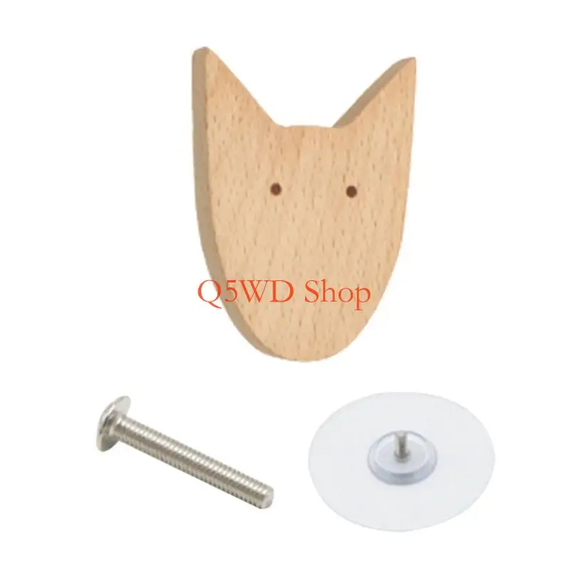 Q5WD No-Drill Fresher Handles Quick & Đơn giản Kéo bằng gỗ Tay cầm mô hình động vật Tay cầm cho tủ ngăn kéo