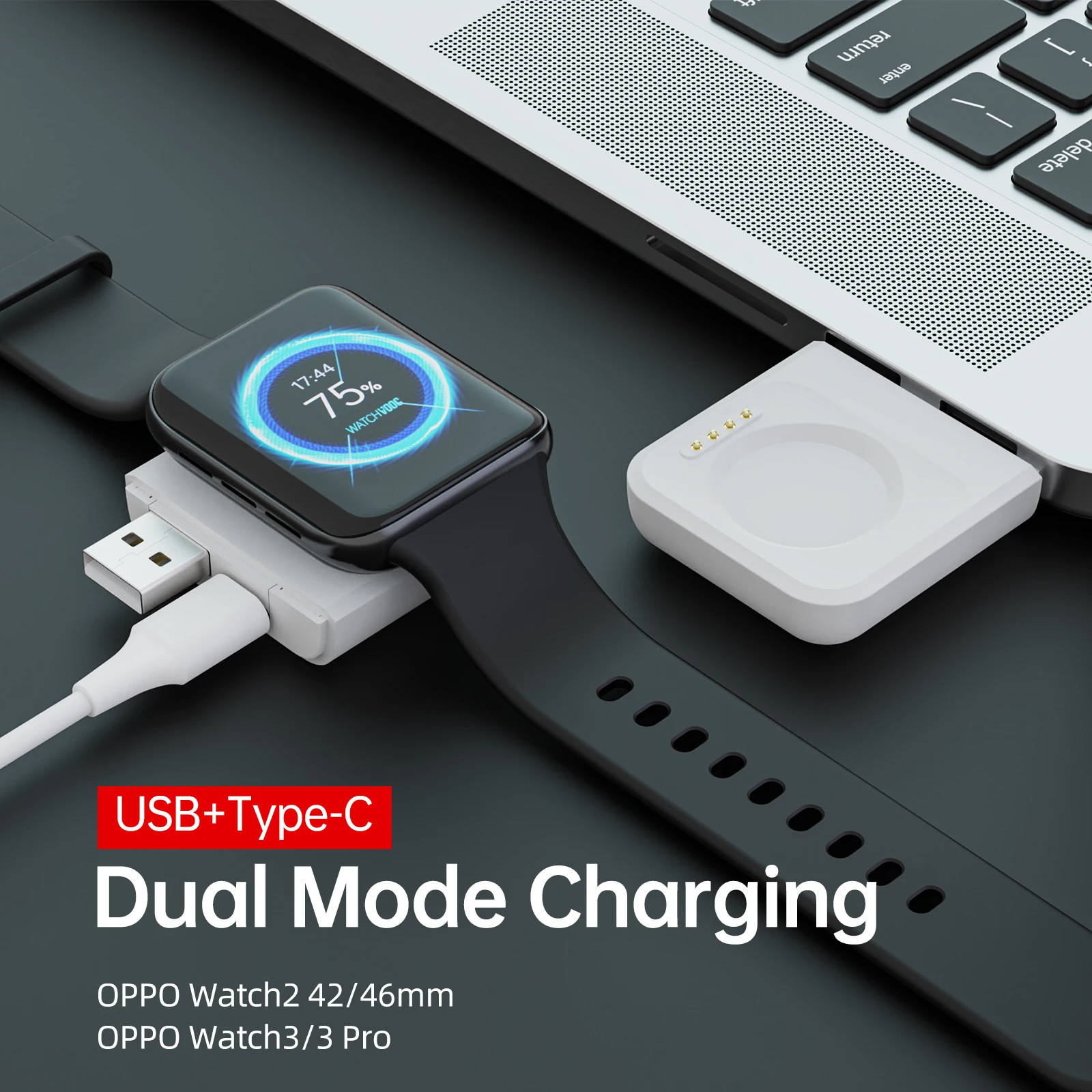 SIKAI Portable Pocket Charger Magnetic Mini Wireless Fast Charger For OPPO Watch X3/X2/X/4 Pro/3 Pro