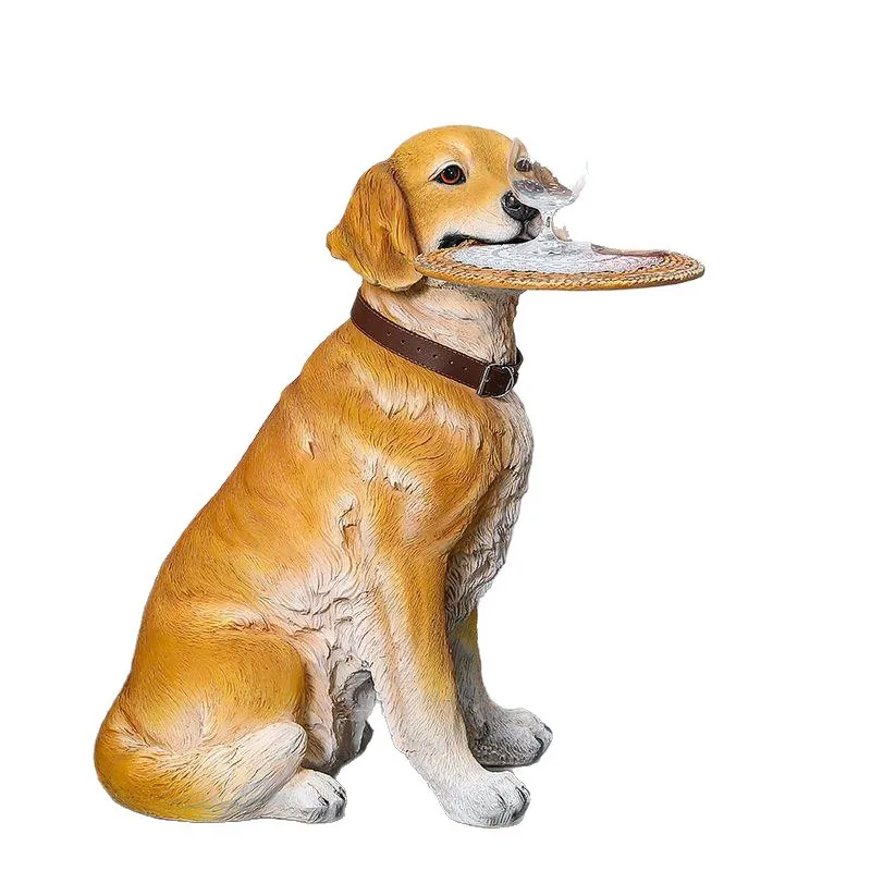 Creative big dog shape ornament, modern simple living room, sofa edge, housewarming, Nordic light luxury corner