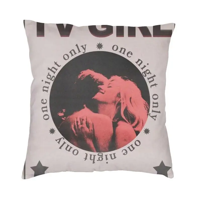 

Квадратная наволочка TV Girl для французского выхода, домашний декор, подушки для музыкальной группы, декоративная подушка для гостиной с двусторонним принтом