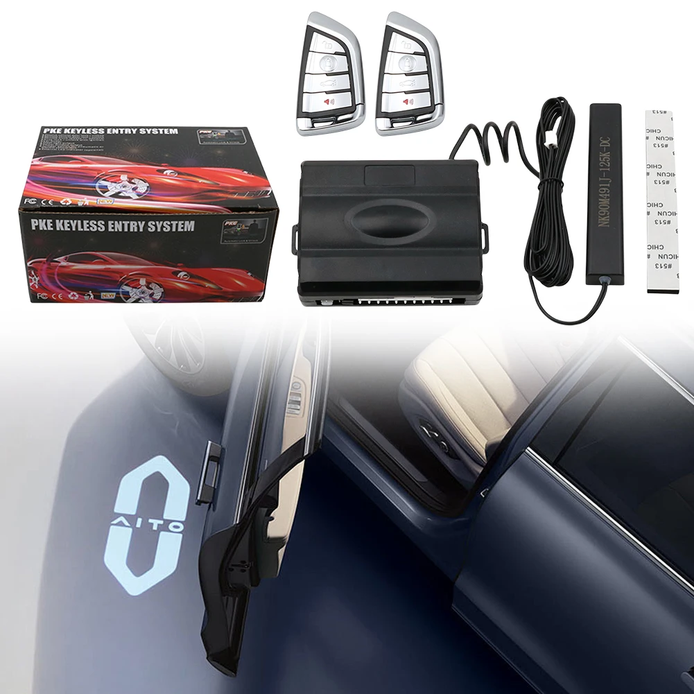 Pke Auto Keyless Entry Startsysteem Auto Anti-Diefstal Alarm Afstandsbediening Motor Starter Centrale Vergrendeling Kit Afstandsbediening Start Motor Ontsteking Kit