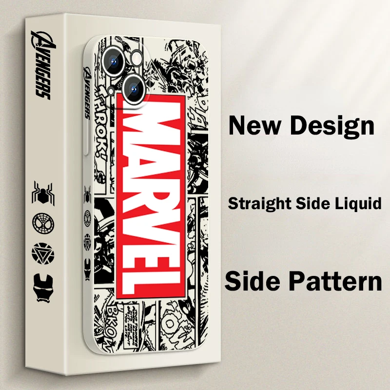 Rächer Wunder Kunst Comics Apple iPhone Handy hülle für 14 13 12 11 Pro Max Plus XS XR X 8 7 Se 2 3 Flüssigkeit links Seil Abdeckung