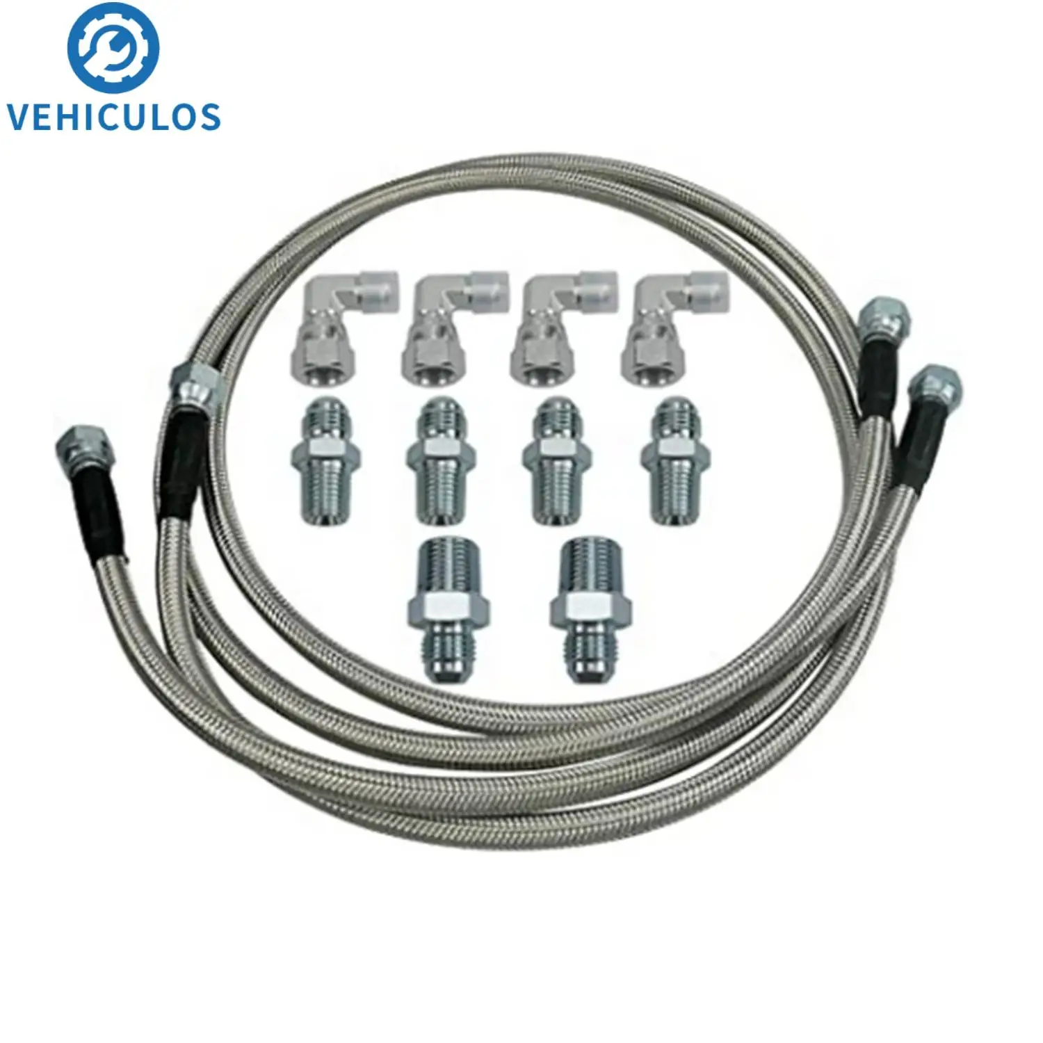 Accesorios de líneas de manguera de enfriador de transmisión trenzada SS TH350 700R4 TH400 52 "de longitud accesorios para automóviles 100% nuevo   ﻿