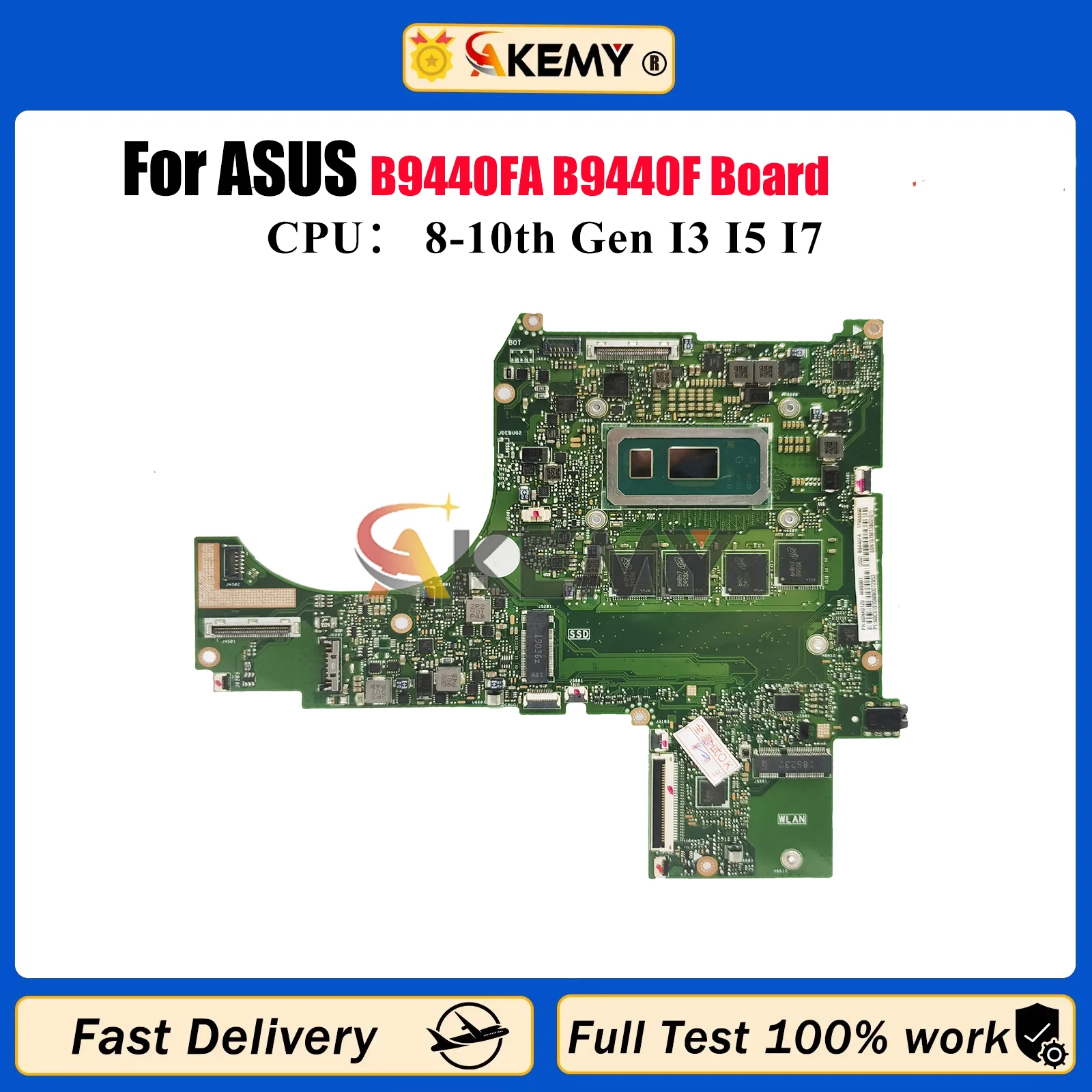 

B9440FA Laptop Motherboard For ASUS ExpertBook B9440F B9440FA Notebook Mainboard With I3 I5 I7 CPU 100% tests OK fast shipping