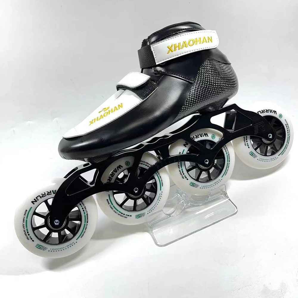 1 Pair Speed Skate 2023 XHAOHAN Inline Skates 4 x 90 100 110mm Carbon Fiber Professional Competition Racing Skating Japy Patines