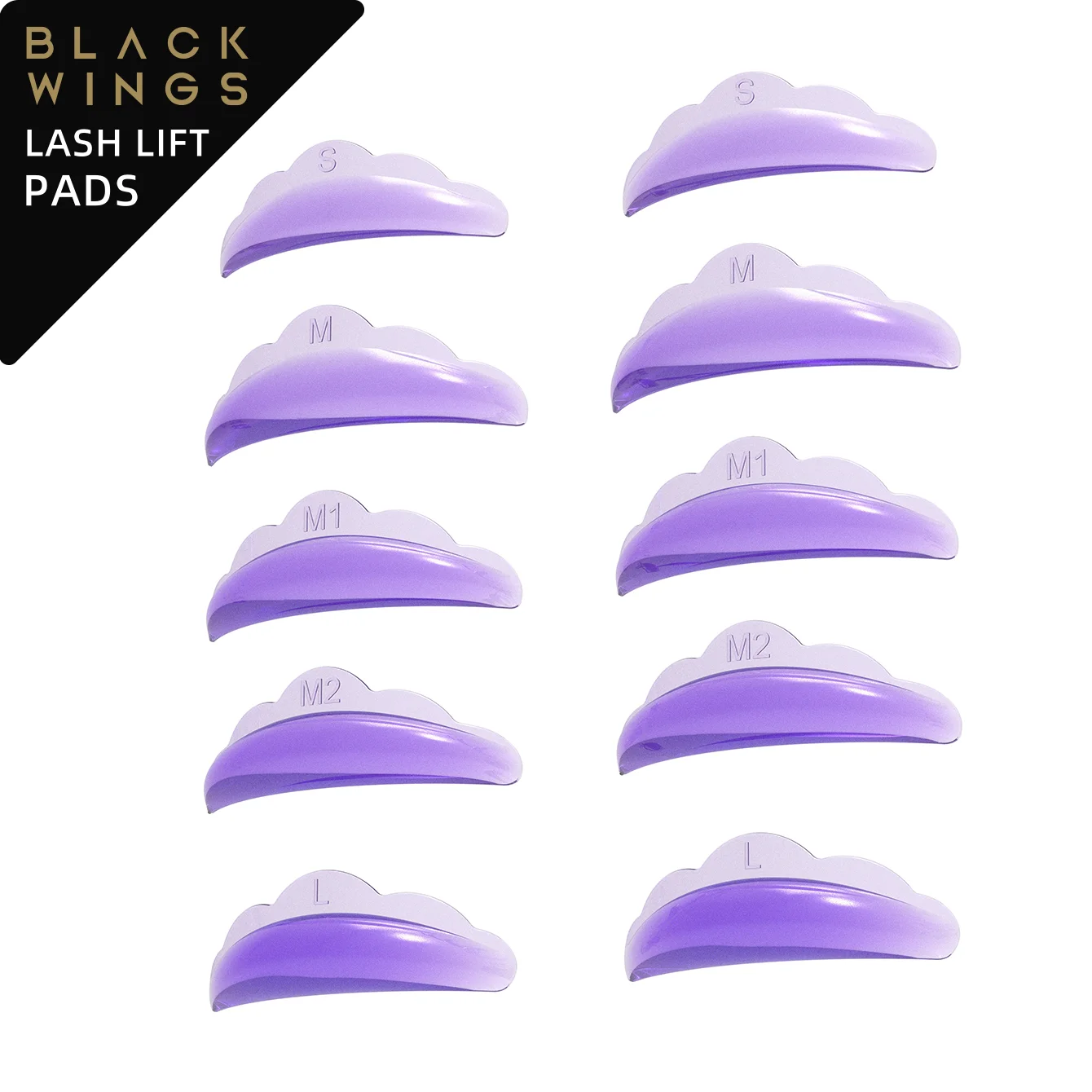 Blackwings Silicone Eyelash Perming Pad, Lashes Rods, Shield Lifting, 3D Eyelash Curler, Ferramentas Aplicadoras, Acessórios, Q5 Pairs