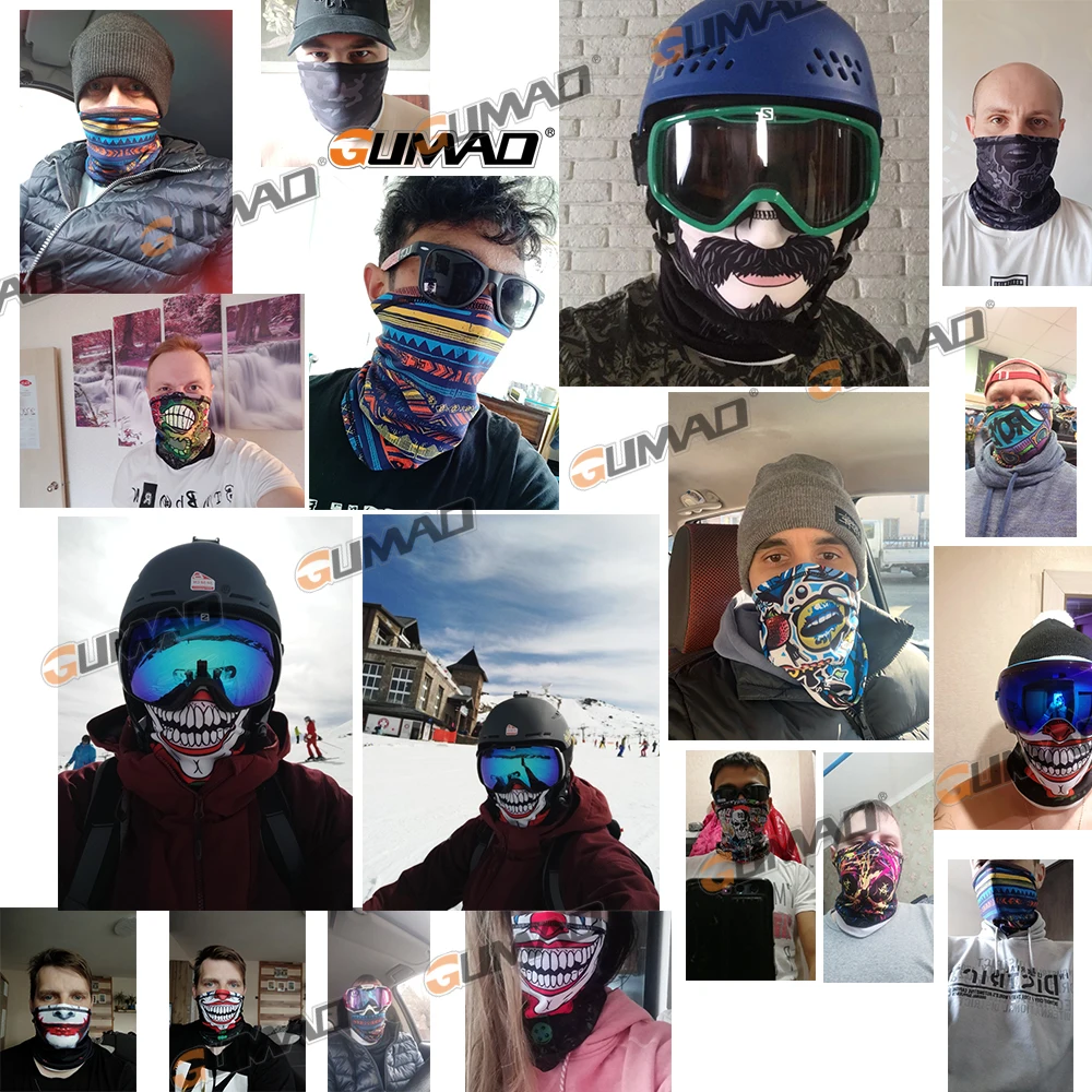 3D Neck Gaiter Warmer Winter Bandana Thermal Face Mask Cover Fleece Scarf Sports Cycling Skiing Hiking Biker Headscarf Men Women