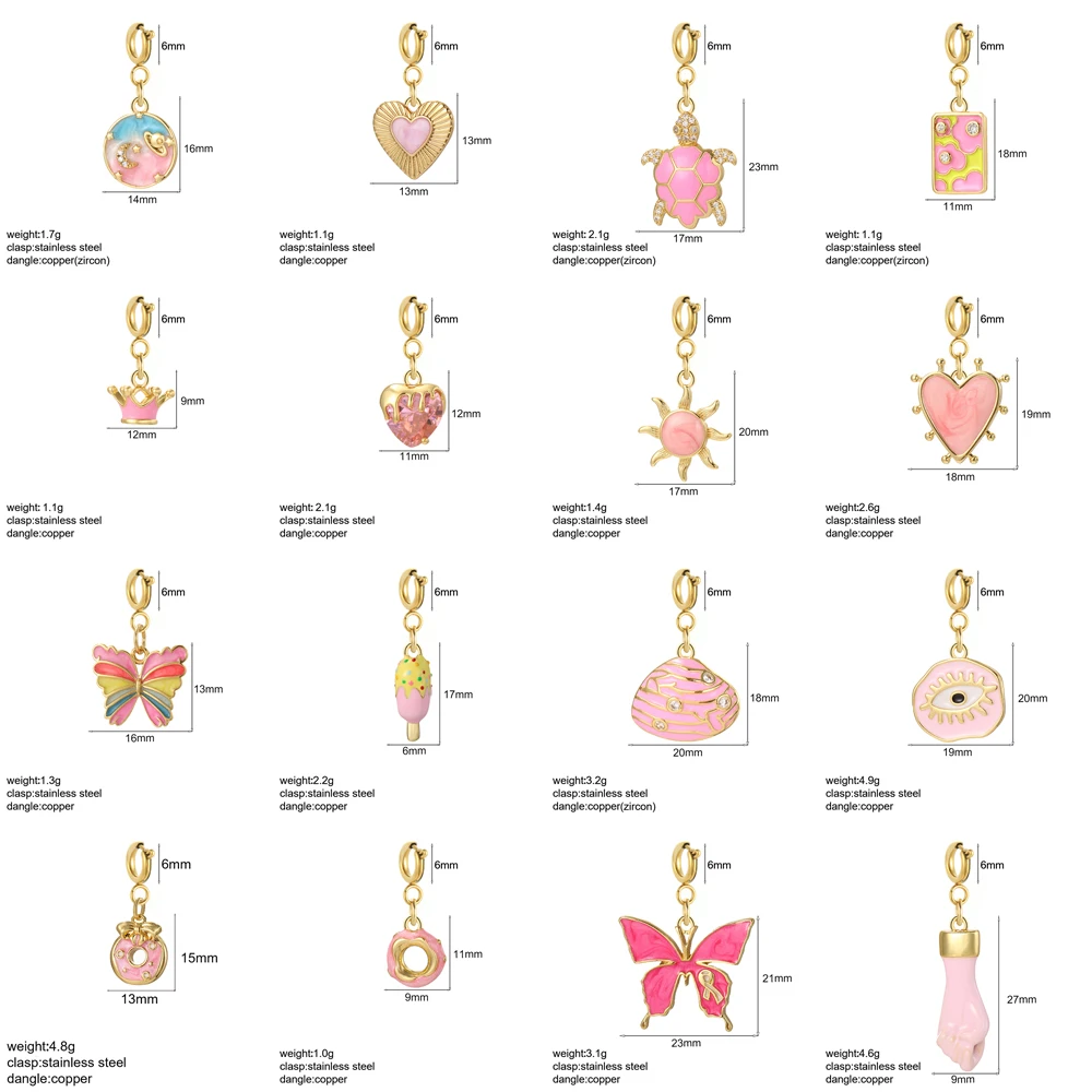 DIY Y2K Pink Charms Necklace For Women | Mix & Match Pendants | Cute & Sweet Styles | Perfect For Daily Wear & Party Outfits