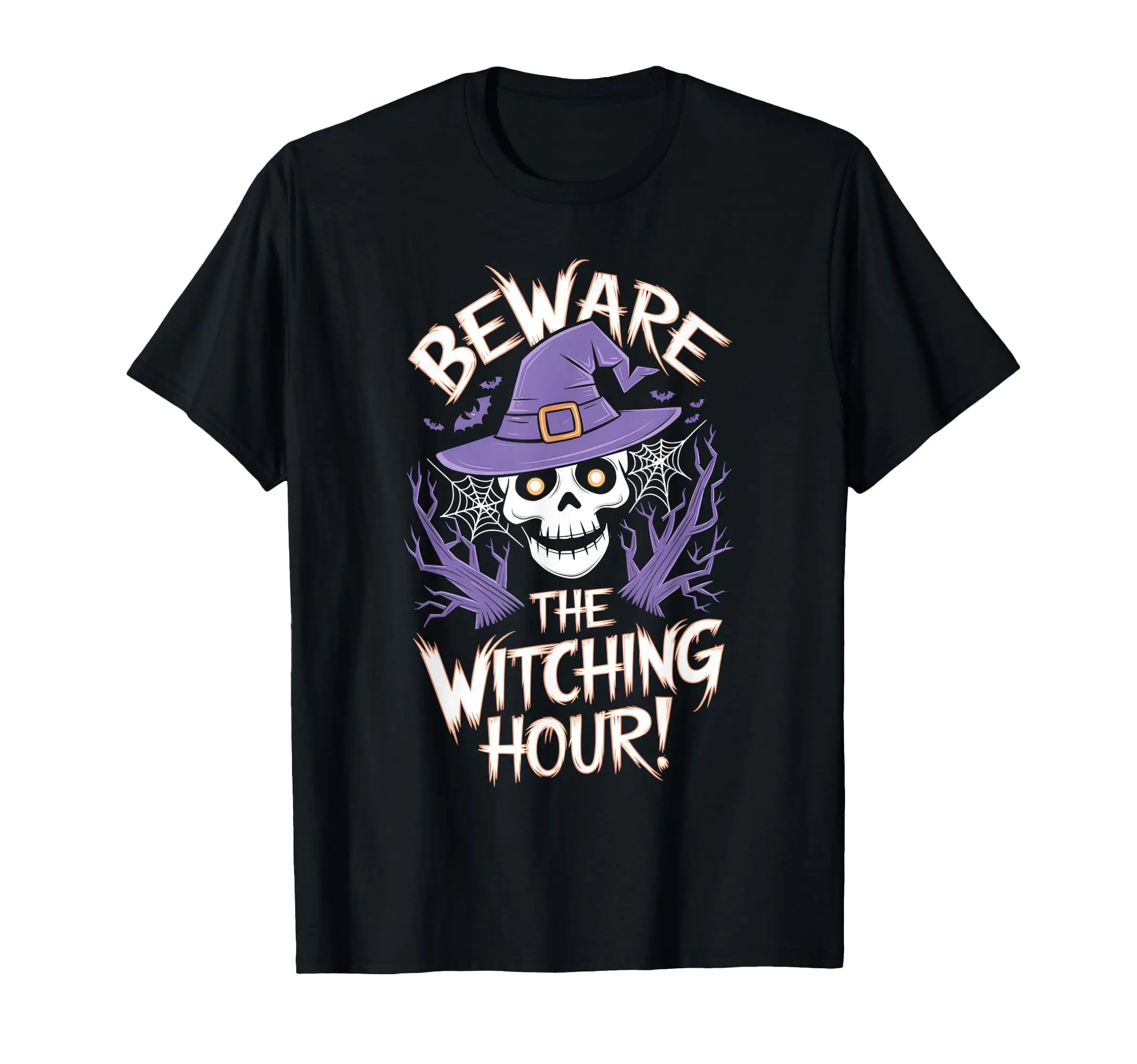 

Beware the Witching Hour Skull Witch Halloween T-Shirt