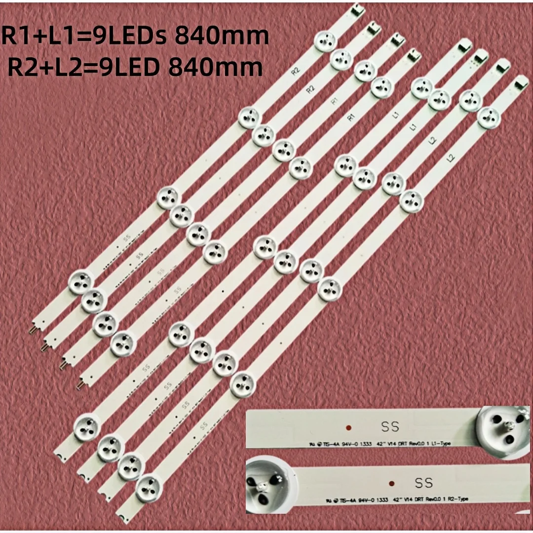 LED Backlight strip(8)For 42L6453DB 42PFH5209 42PFT6309 42