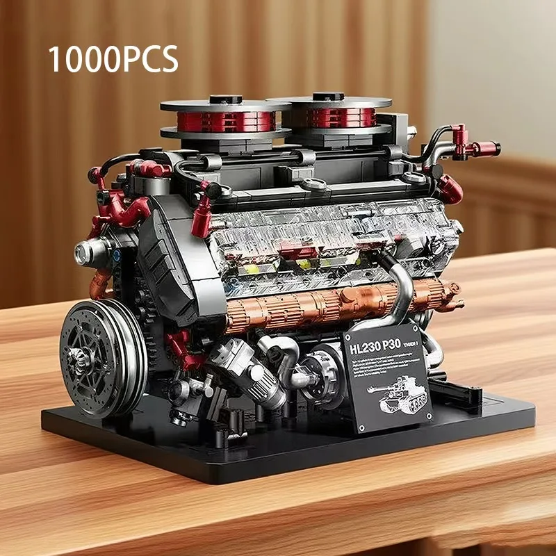 

1000 шт. строительные блоки танка, сборка танка высокой сложности, вращающиеся на 360 градусов башни, любители механических, праздничные подарки