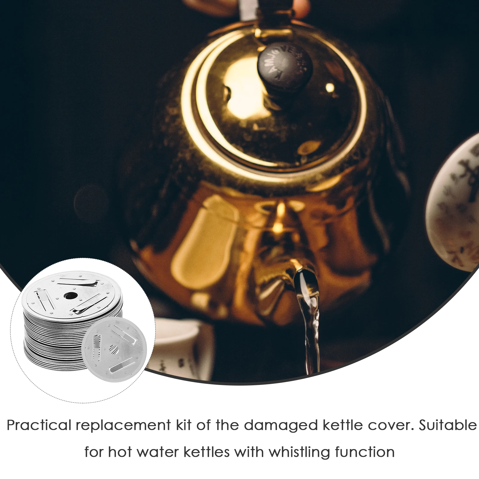 

30pcs Piano Film Accessories Replacement Whistling Lid Kit Loud Water Boiling Simple Design Home Restaurant