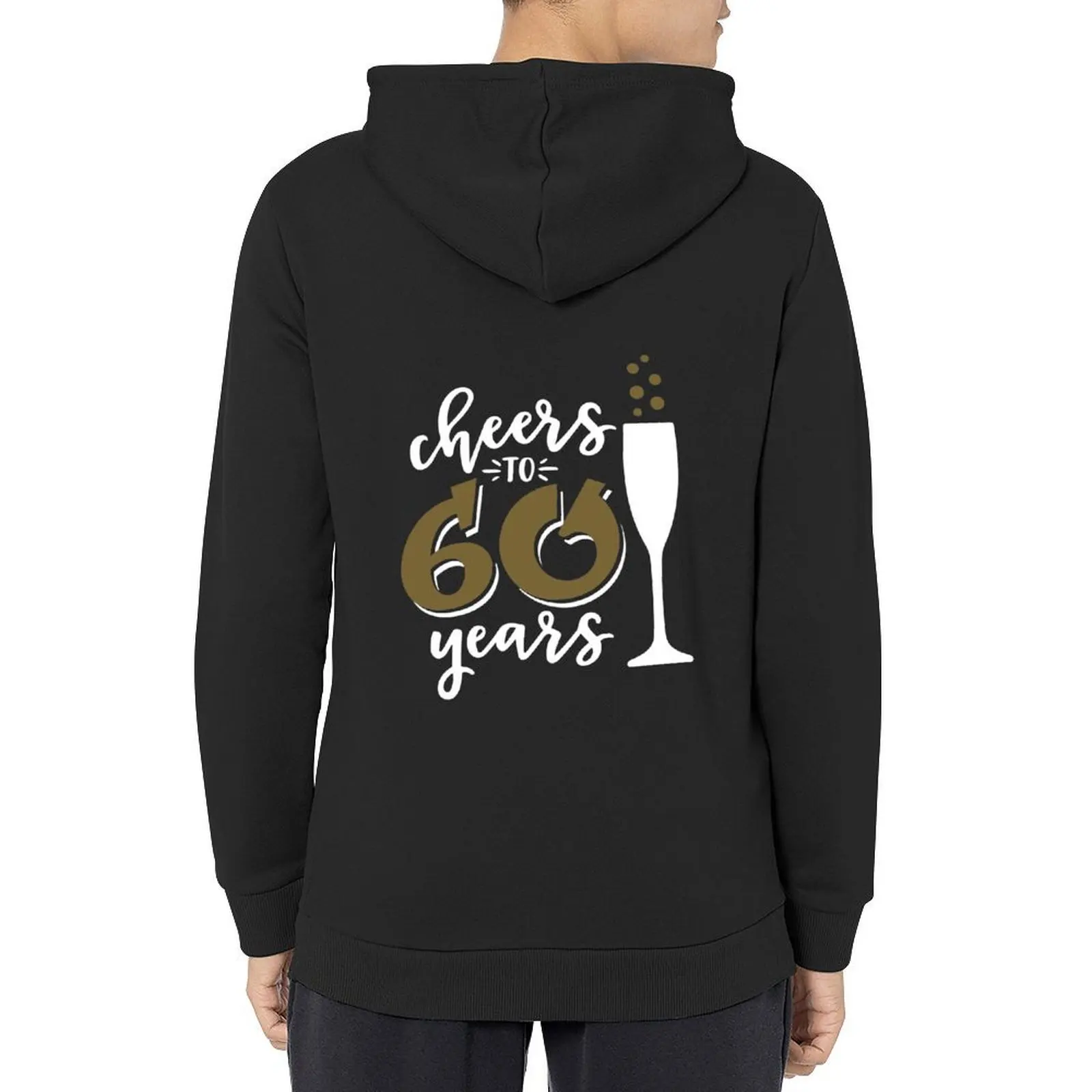 

Cheers to 60 years birthday men women Of birthday Vacation Inspiration Joy Mood Hoodie korean autumn clothes oversized hoodie