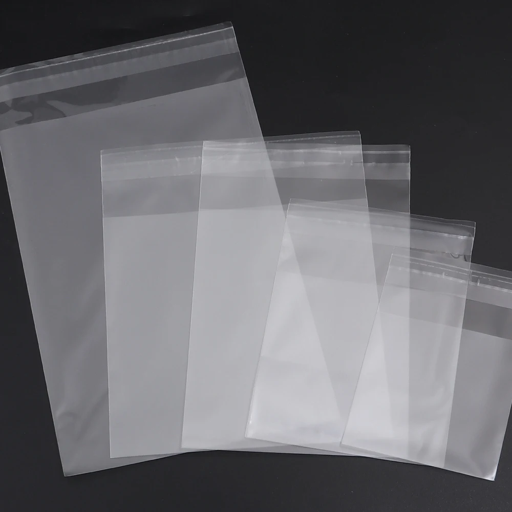 100 قطعة من أكياس البلاستيك الشفاف غير اللامع ذاتية الغلق أكياس ذاتية اللصق أكياس الحلوى كوكي علاج أكياس المخابز أكياس تغليف الهدايا للحفلات #1