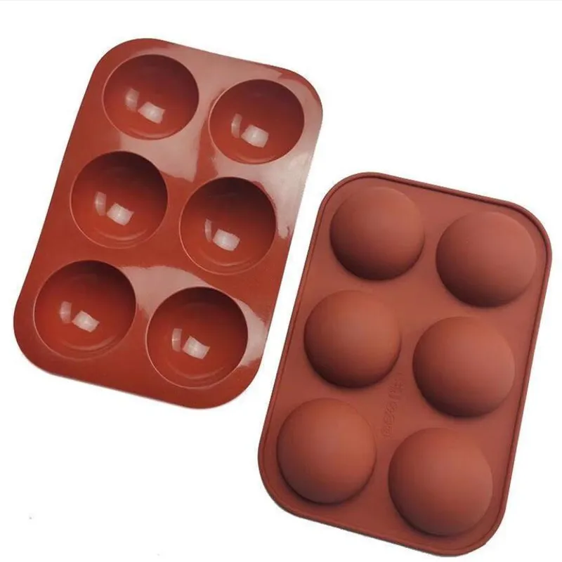 Half Sphere Silicone Soap Molds Bakeware Cake Decorating Tools Pudding Jelly Chocolate Fondant Mould Ball Biscuit Baking Mould