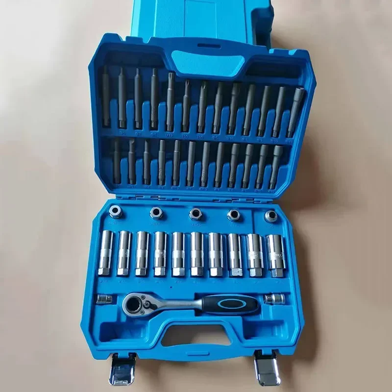 

tt Shock Absorber Strut Nut Go-thru Socket Set & Ratchet Steering Hub Suspension Shock Absorber Nut Removal Tool Socket Kit