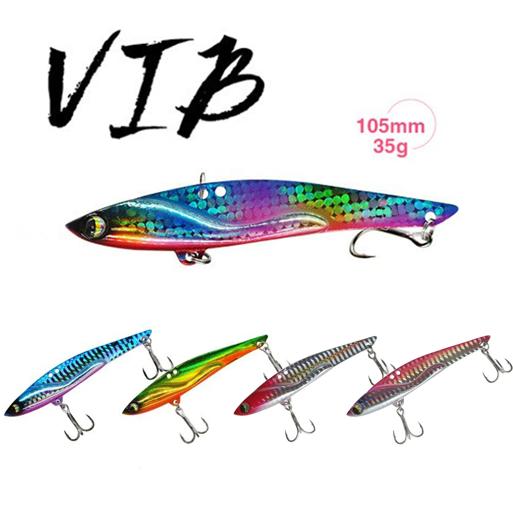 VIB Fishing Lures 105mm 35g 72mm 23g Long Casting Hard Bait Sinking Artificial Vibration Bait For Bass Pike Fishing Tackle