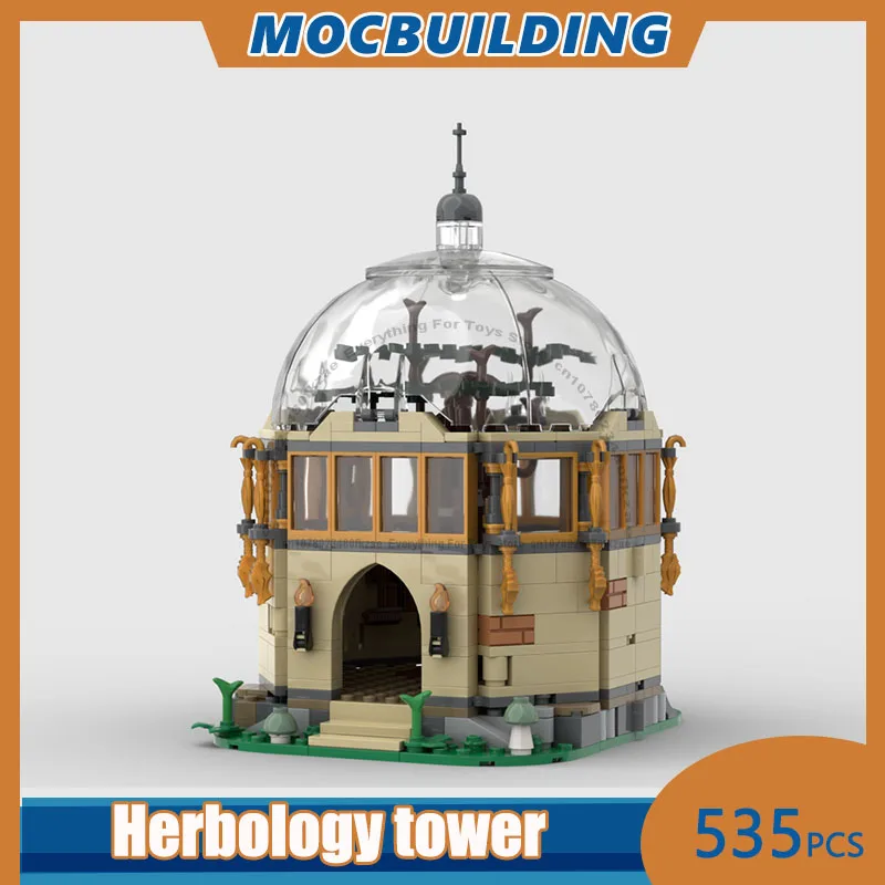 MOC Building Blocks Herbology Tower Model Assemble Bricks Collection Display Architecture Creative Toys Birthday Gifts 535PCS