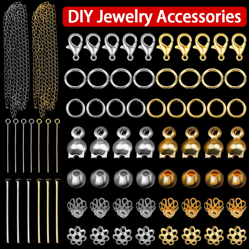 

WLYeeS золотой, серебряный цвет, металлический комплект с 10 сетками для ювелирных изделий, браслетов, ожерелья, подвески-капельки, изготовления аксессуаров «сделай сам», поиск