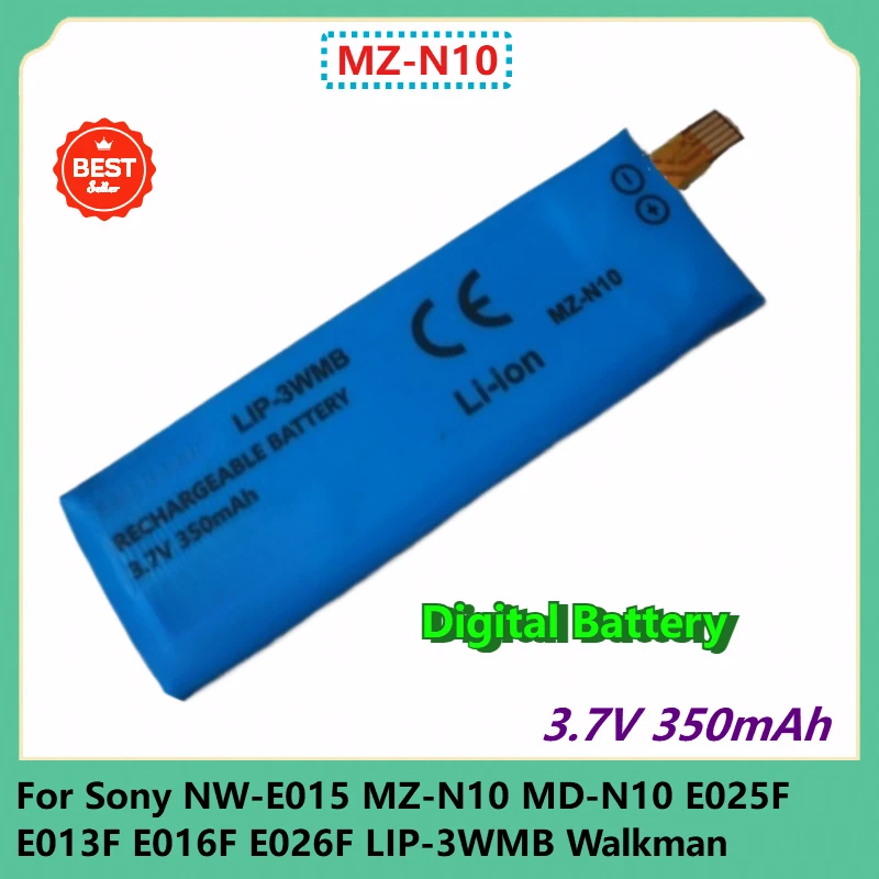 

MZ-N10 Replacement Digital Battery 3.7V 350mAh For Sony NW-E015 MZ-N10 MD-N10 E025F E013F E016F E026F LIP-3WMB Walkman