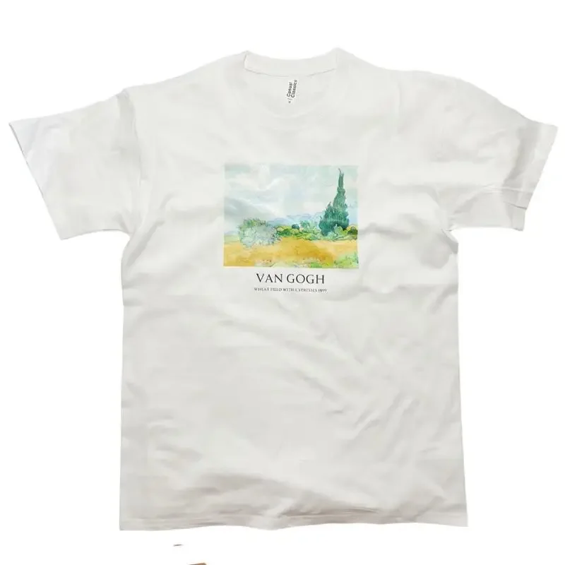 Van Gogh Wheat Field With Cypresses T Shirt Title