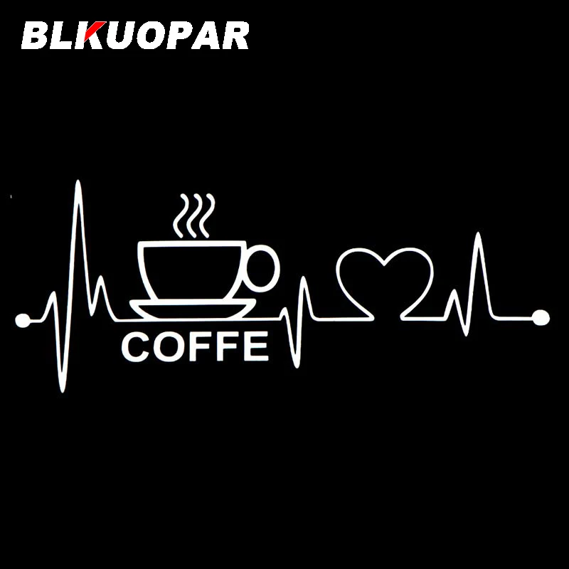 BLKUOPAR for Coffee Frequency Car Sticker Creative Waterproof Decal Occlusion Scratch Windshield Trunk Surfboard Car Styling