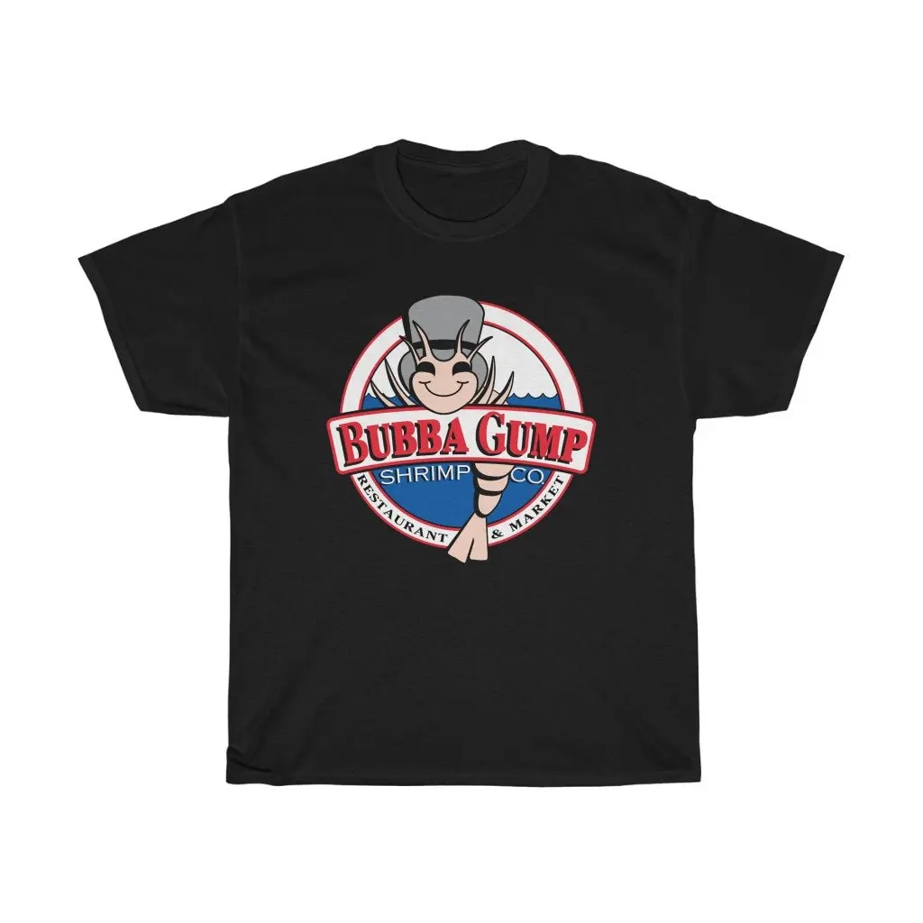 Forrest Gump Bubba Black T Shirt Size S to 5XL