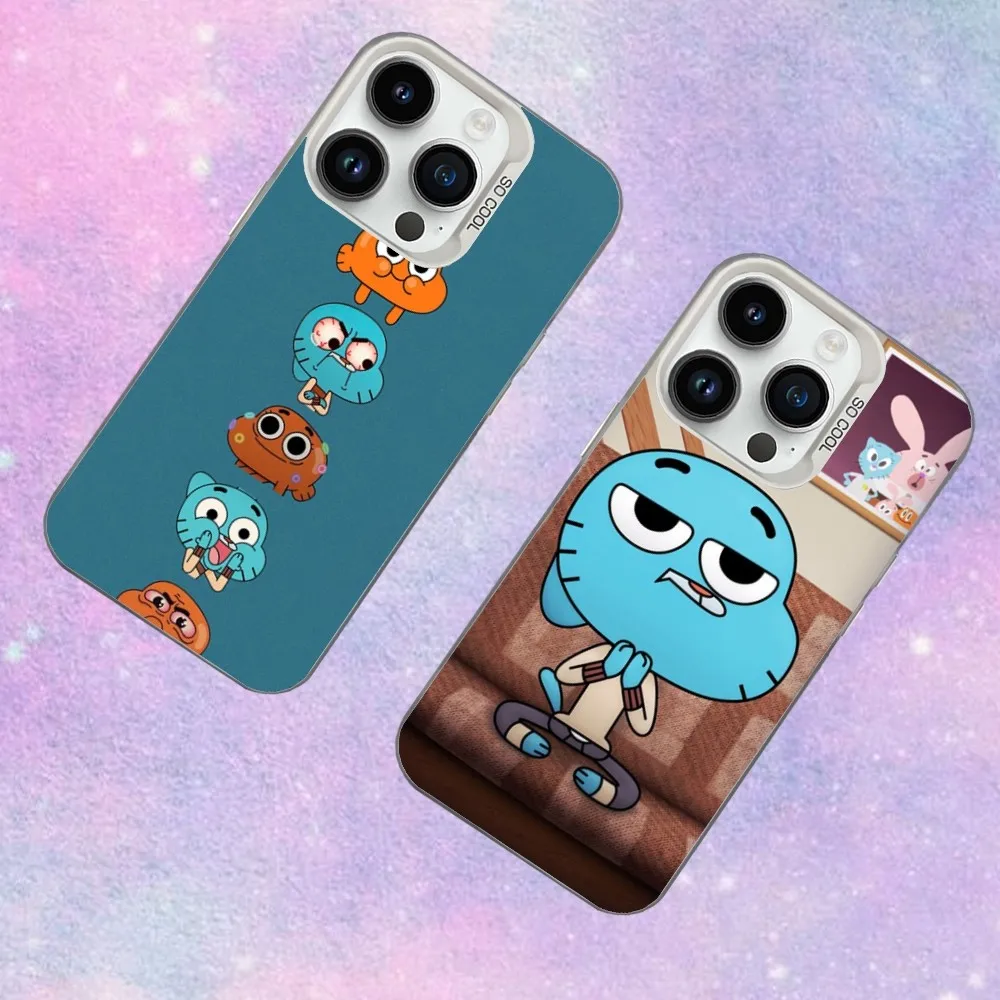 

A-Amazings Worlds of G-Gumballs Phone Case For iPhone 16,15,14,13,12,11,Mini,Pro,SE,MAX White Matte Shockproof Cover