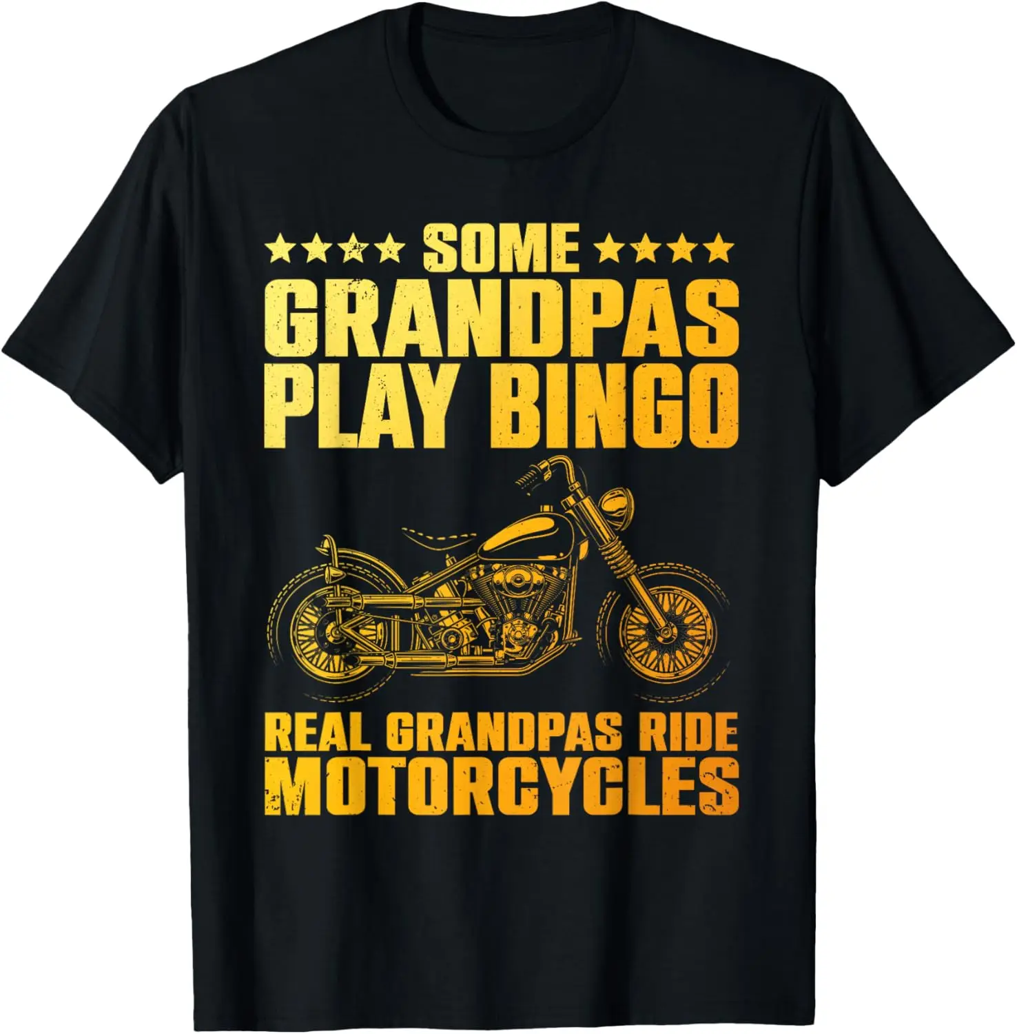 รถจักรยานยนต์ตลกสําหรับปู่ผู้ชาย Biker รถจักรยานยนต์เสื้อยืด