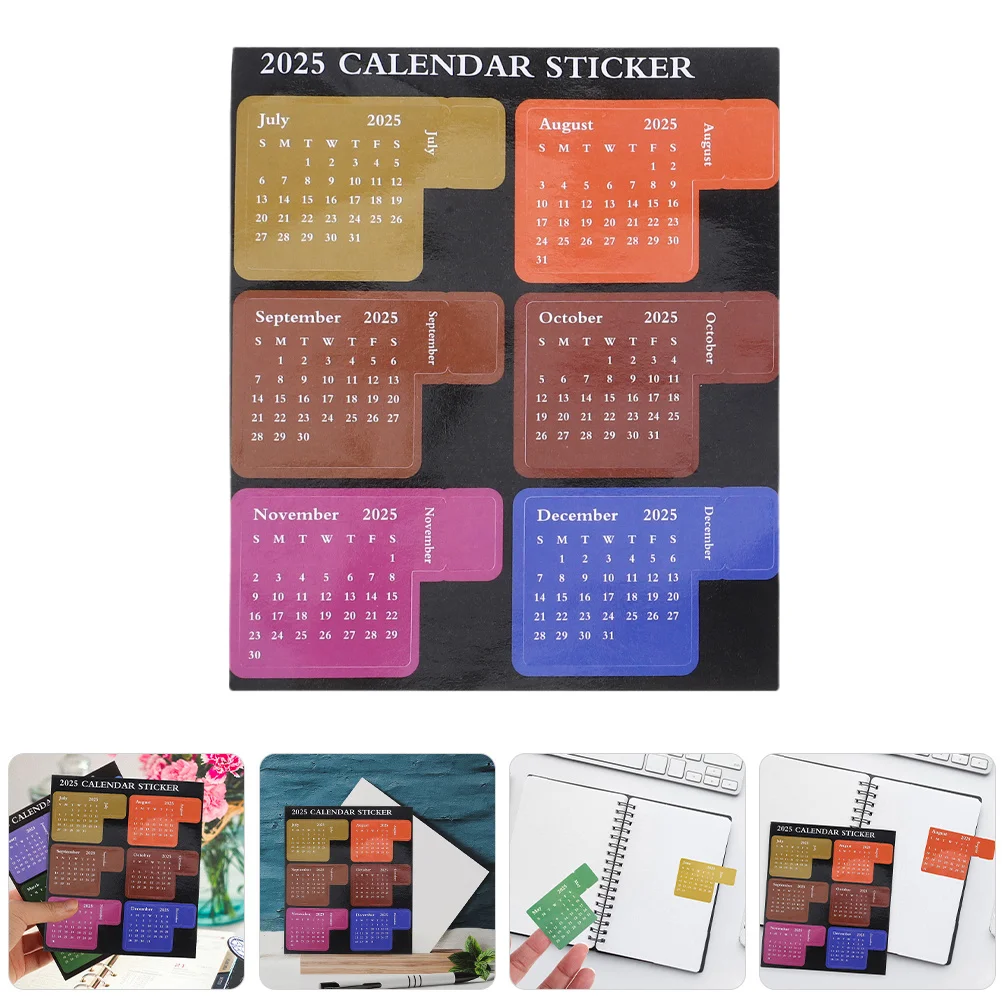 

2Set Colorful 2025 Monthly Planner Tabs for Journals Notebooks Repositionable Smooth Adhesive