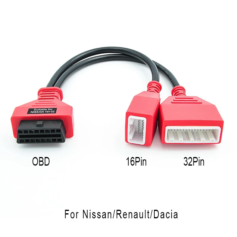 Gateway 16+32 OBD2 16Pin Adapter Cable for Nissan Renault Dacia Sylphy Key Programming Bypass for Autel IM608 IM508