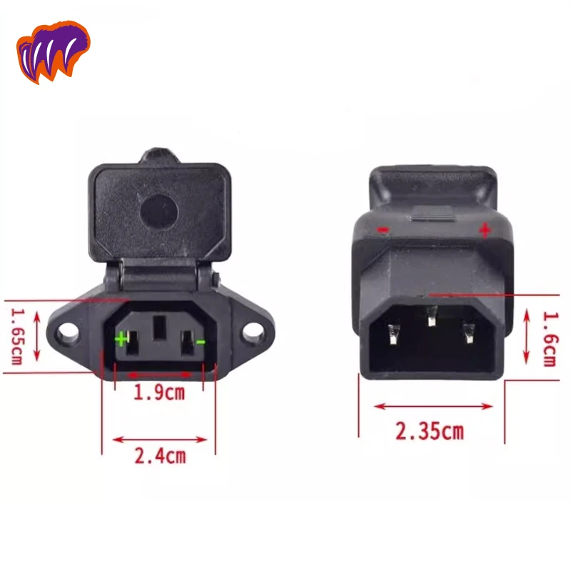 Electric Bike Sleeve Port Compatible With TAILG Yadea Aima Electric Vehicles Cable Female/Male Charging/Discharging Socket