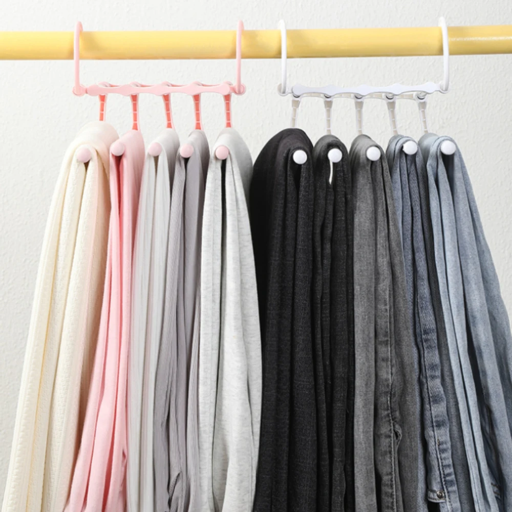 1~5PCS In 1 Trouser Rack Hangers Stainless Steel Folding Pant Rack Tie Hanger Shelves Bedroom Closet Organizer Wardrobe