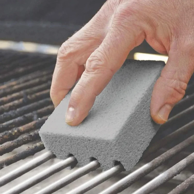 1PC Handheld BBQ Cleaning Stone Grill Brick Block Barbecue Rack Stain Remover Scraper Brush Grill Grate Cleaner Tool