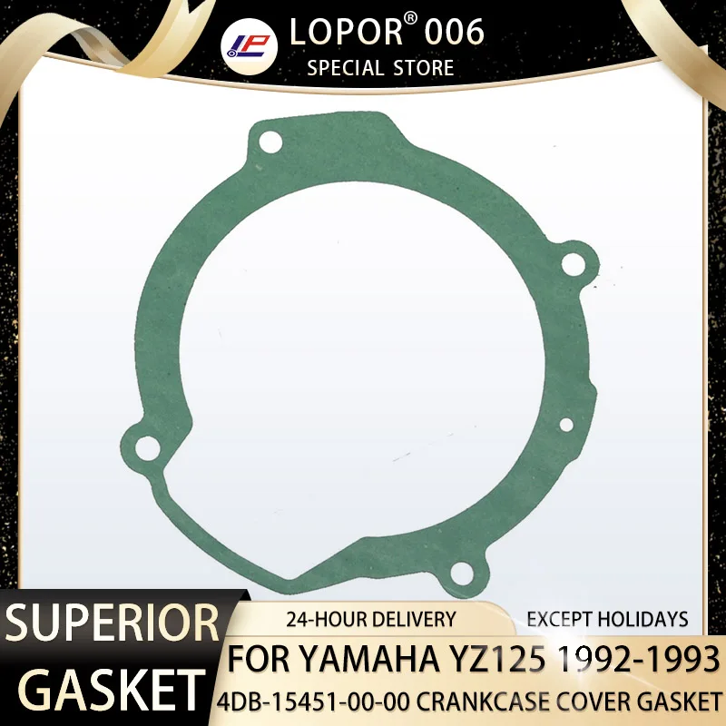 

LOPOR Motorcycle Engine Crankcase Cover Gasket Seal For YAMAHA YZ125 1992-1993 YZ 125 4DB-15451-00-00