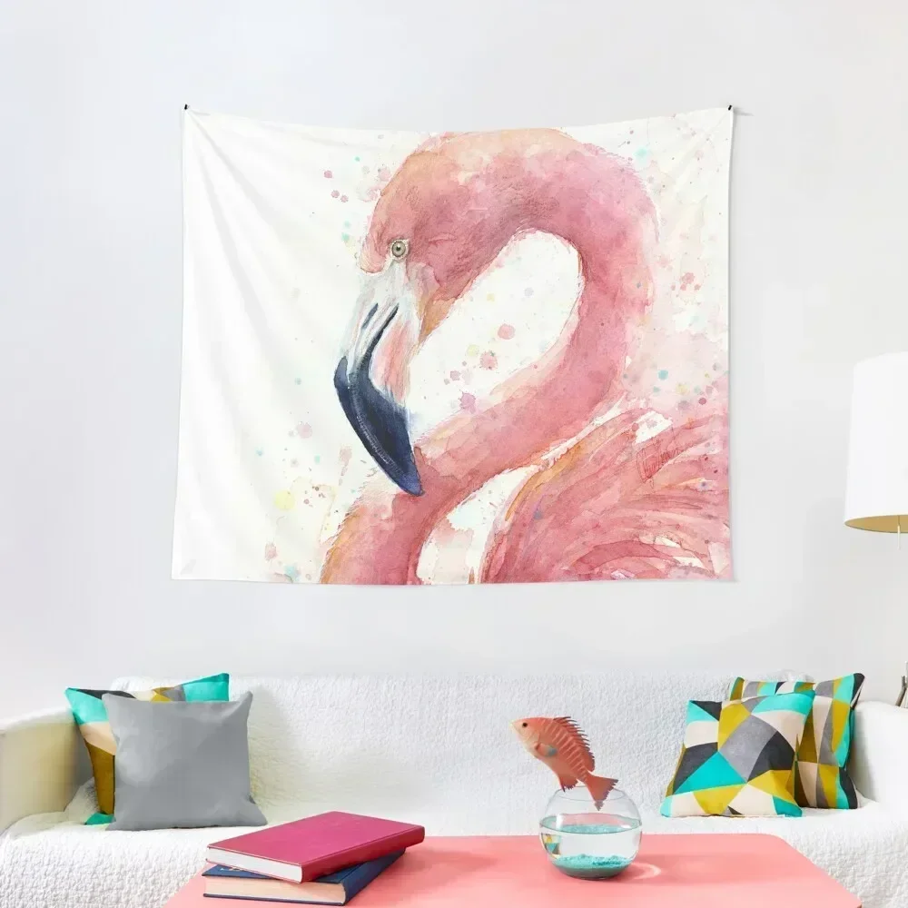 Flamingo Watercolor Tapestry Decorative Wall Murals Carpet Wall Art Mural Wallpaper Tapestry