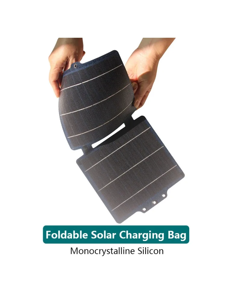 5V 10W ETFE Tragbares faltbares Solarladepanel USB/Typ-C-Ausgang Faltbare Solartasche Schnellladung für Power Bank Phone