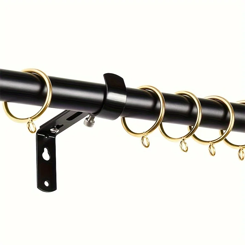 Elegant Golden Roman Curtain Rings - 38mm Metal Drapery Hooks for Shower & Window Curtains, Home Decor Accessories