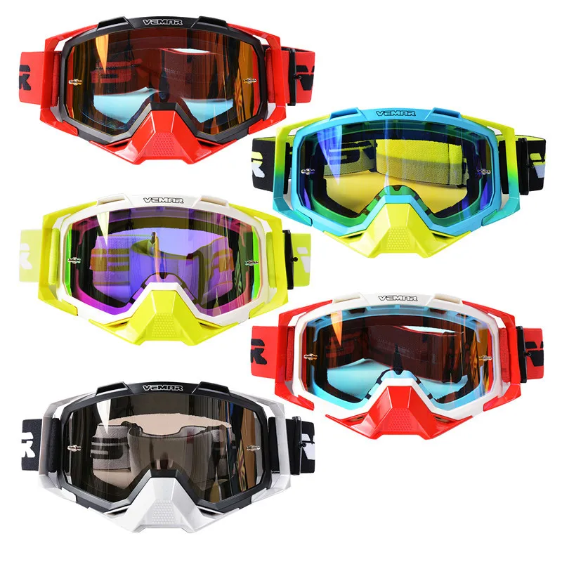 VEMAR Retro Motorcycle Goggles Windproof Anti-fog Glasses For Motorcycle Helmet Moto Sports Cycling Cafe Racer Chopper Goggles