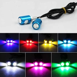 2Pairs Universal Motorcycle Signal Lamp Car LED Number License Plate Light Super Bright Eagle Eye Shape Bulb Turn Indicator