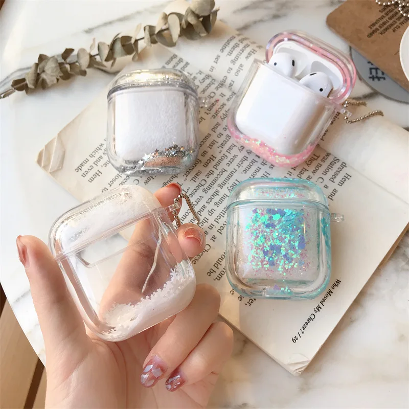 ประกาย Quicksand สําหรับ AirPods 4 Airpod 1 2 3 Pro Pro2 หูฟังบลูทูธกล่องชาร์จป้องกันหูฟังกรณี