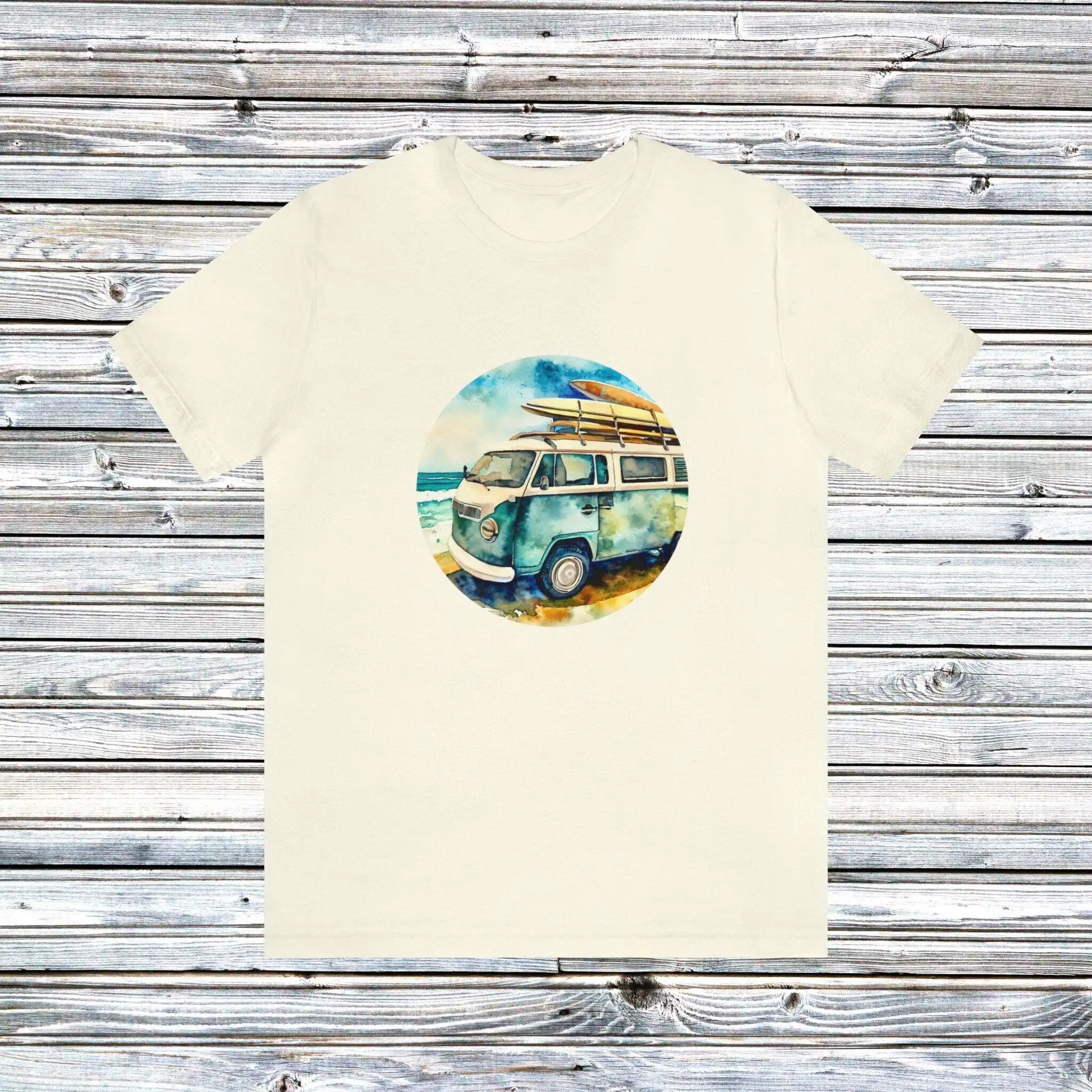 Painted Kombi Van Surfing Beach Tee