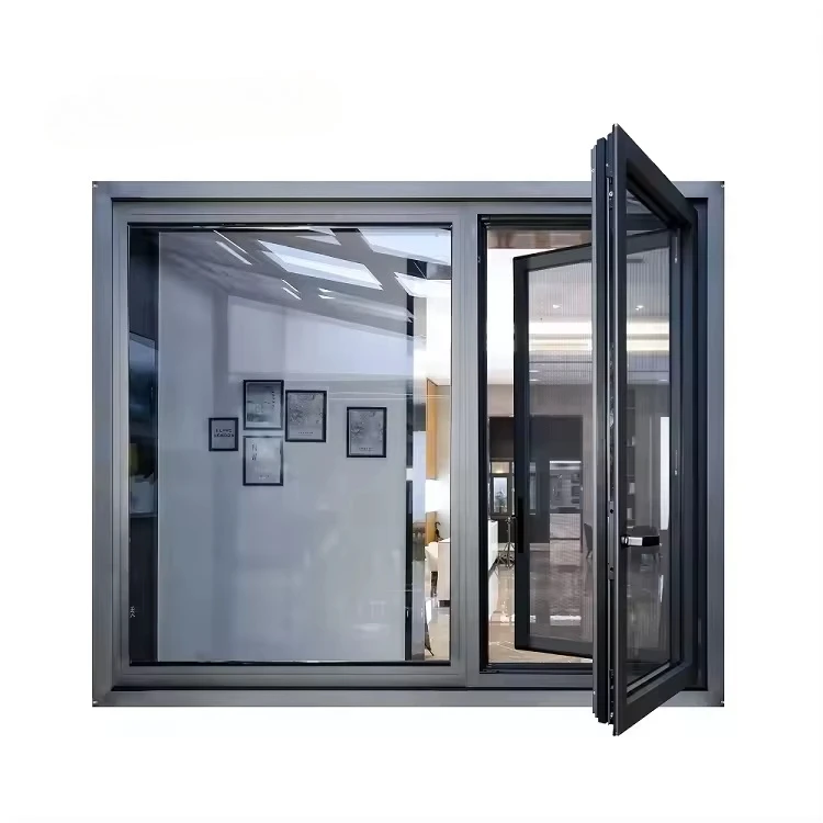 Thermal‑Break Soundproof Double Glazed Insulated Casement Windows, Custom Aluminum Windows for Villa House Project