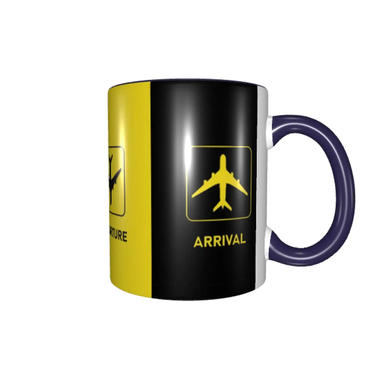 Custom Aviation Arrival Departure Mug DIY Aviator Airport Plane Ceramic Tea Milk Coffee Cups