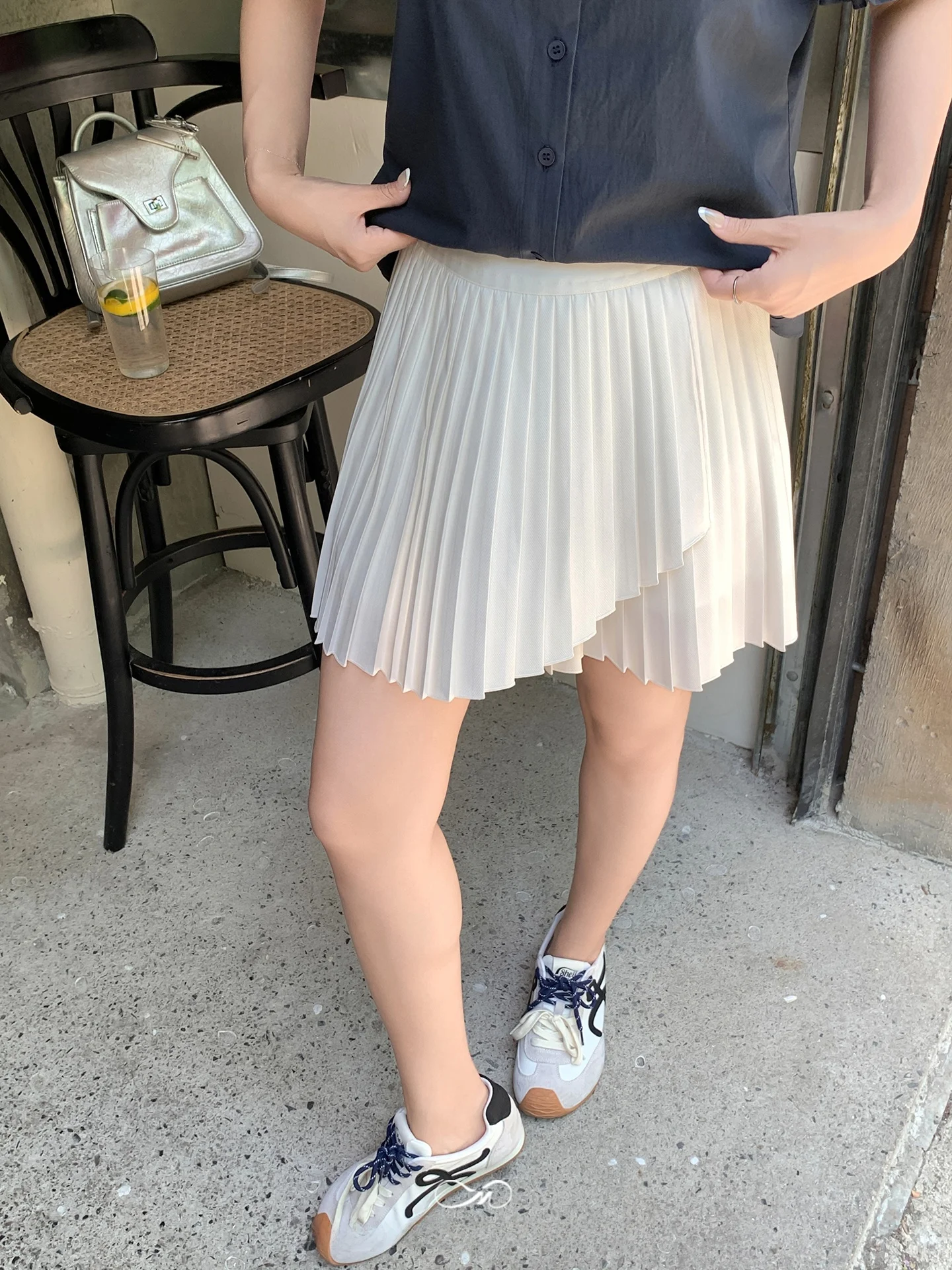 

Юбка Masisi больших размеров для женщин, плиссированная, асимметричная, свободного кроя, утягивающая, короткая, летняя, повседневная, с высокой талией, из полиэфирного волокна