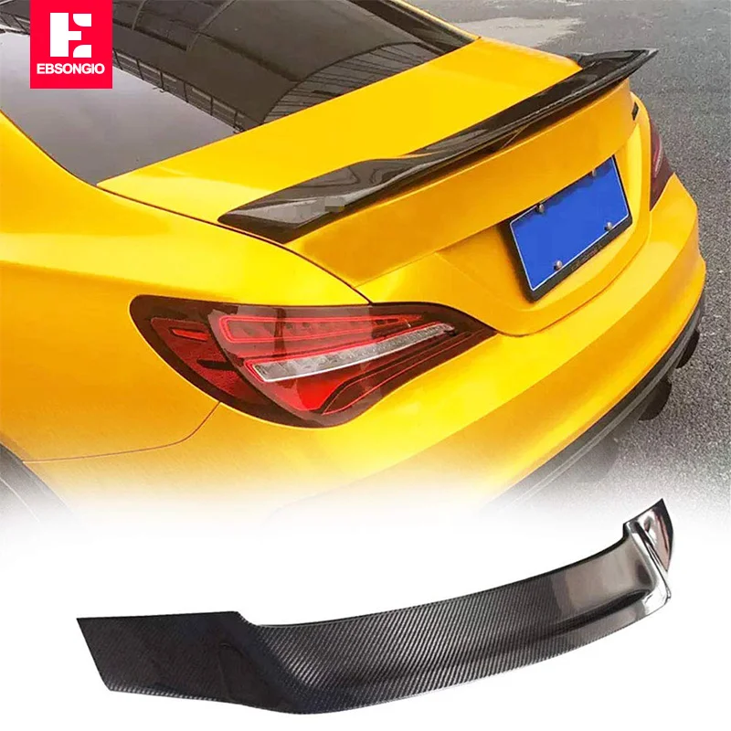 

W117 Real Carbon Fiber Spoiler For Mercedes benz CLA Spoiler CLA45 W117 C117 CLA 200 250 260 Sedan 2013-2018 Rear Trunk Spoiler