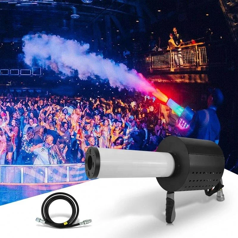 Promotional China Wholesale Effect CO2 Confetti Electric LED Sakute Gun Suitable for stage performance, stage equipment tools