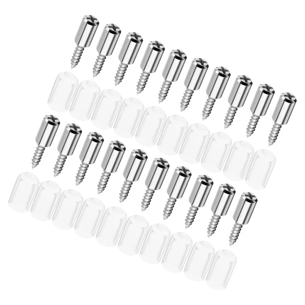 

20 PCS Shelf Pegs Screw Holder Shelves Furniture for Nails Kitchen Cabinet Silver Iron